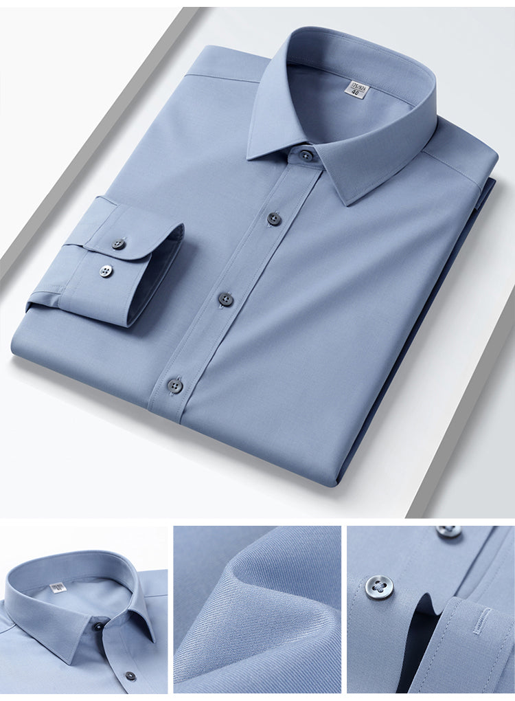 Sky Blue Spread Collar Shirt