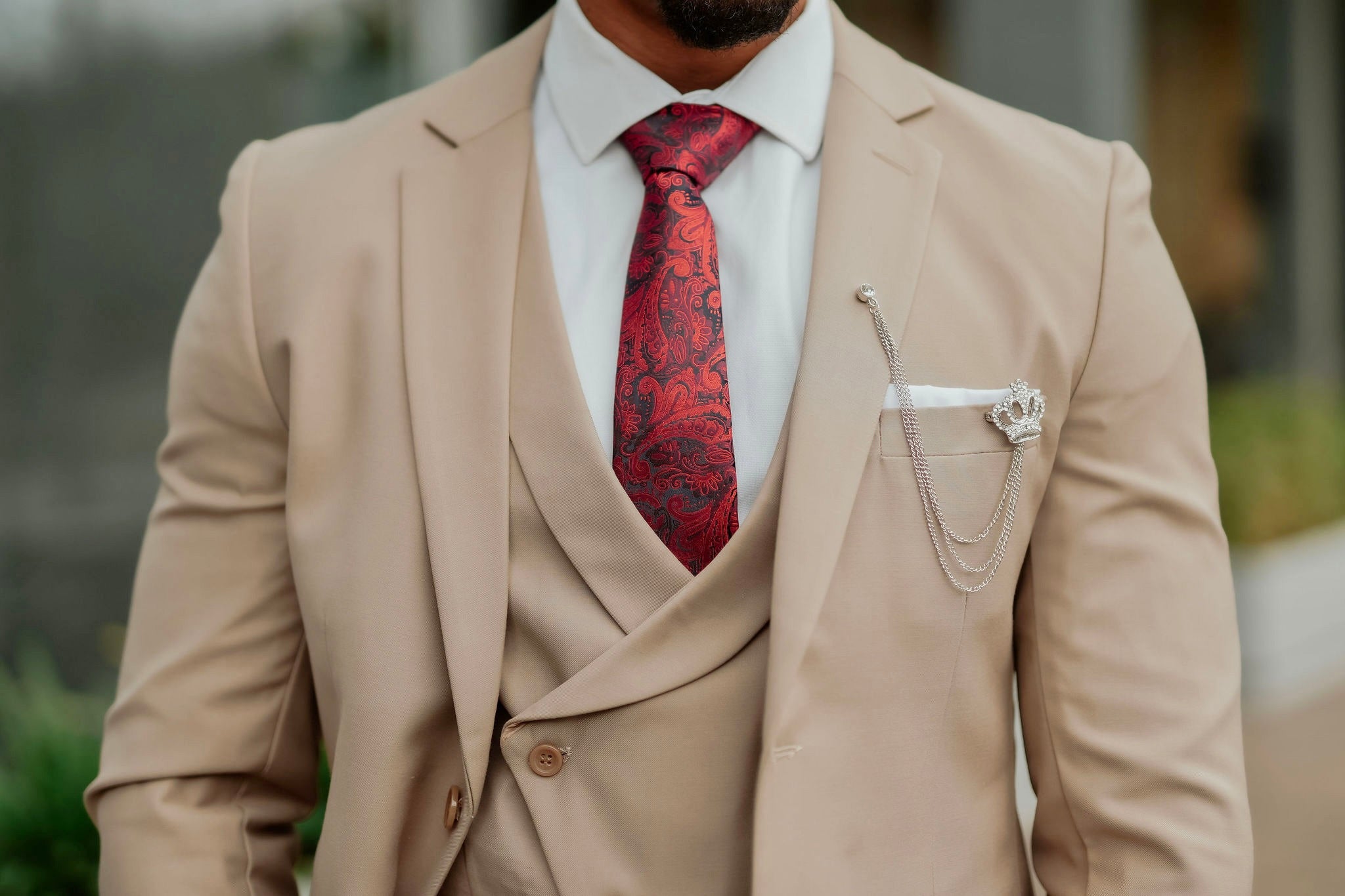 Hazel Brown Contemporary Suit